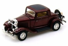 1932 Ford 3-window Coupe Burgundy Yatming 94231 143 Scale Diecast Model Toy Car 1932 Ford 3-window Coupe Burgundy Yatming 94231 143 Scale Diecast Model Toy Car