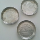 Vintage Three (3) Stanley Home Metal Aluminum Coaster /Ashtray Stanhome — photo 1