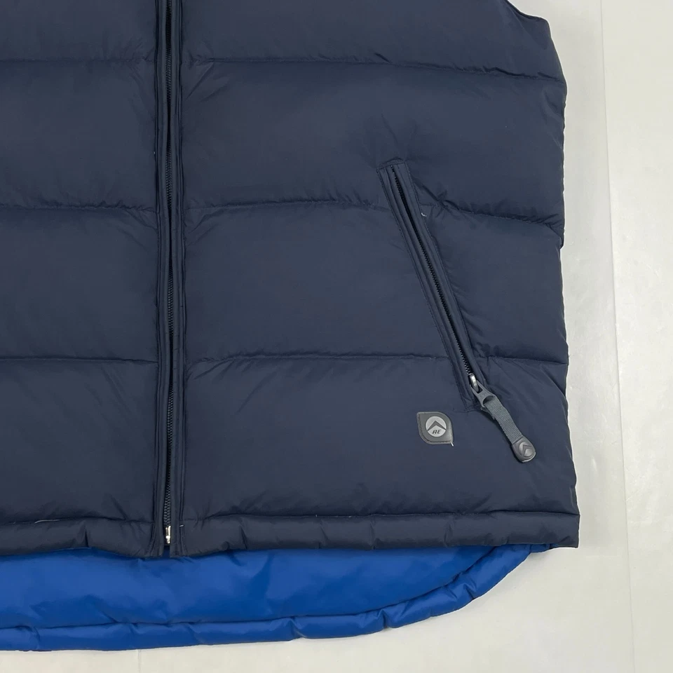 American Eagle Vest Mens Small Blue Base Camp Down Puffer Full Zip Hiking Skiing - Image 4 of 4