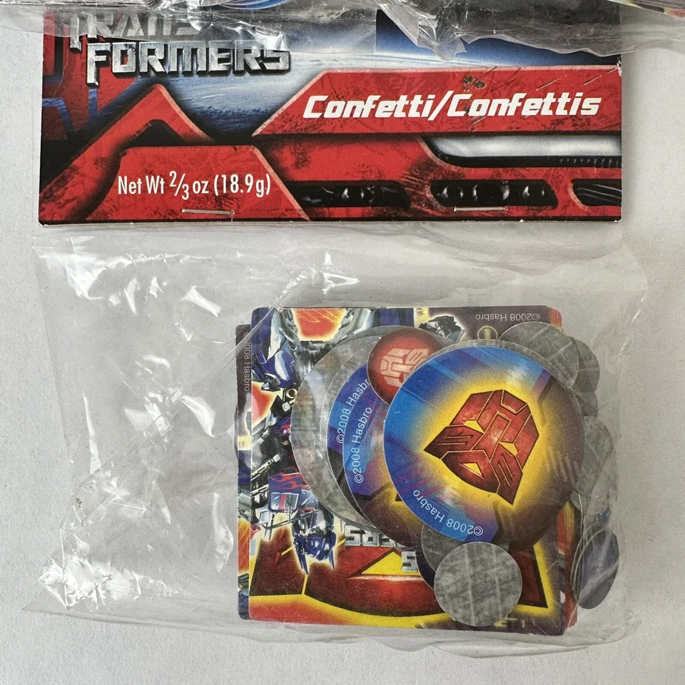 Lot Of 3 Packs NEW 2008 Hasbro Transformers Confetti 2/3oz - Image 4 of 4
