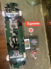 Supreme Skate Tool Complete Camo Deck Spitfire Wheels Independent Trucks Bronson