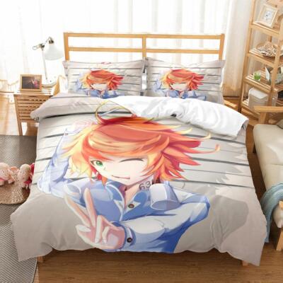 Neu Promised Neverland Bettbezug Bettwäsche Kissenbezüge 135x200 200x200 240X220