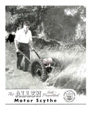 Oxford Allen motor scythe, brochures, details of accessories.