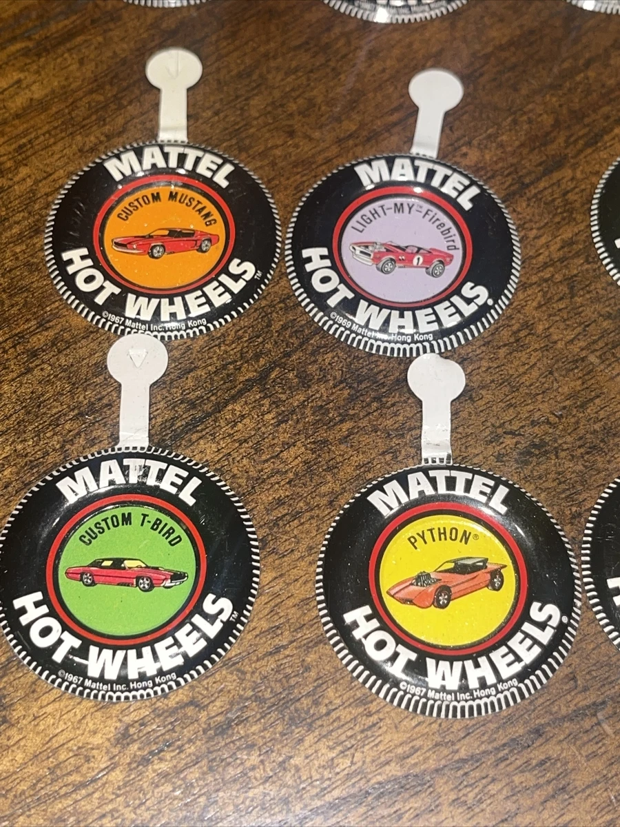 Mattel hot wheels store metal buttons