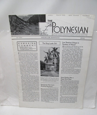 1933 SS LURLINE Matson Line Daily Newsletter POLYNESIAN Original Wiley Post 3