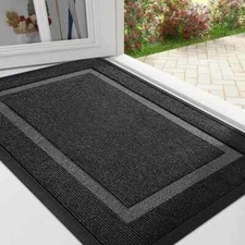 Front Door Mat Indoor Outdoor Entrance Waterproof All Season All Weather Door