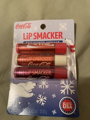 Lip Smacker Coca-Cola Flavored Lip Balm Pack of 3 Tubes - New/SEALED