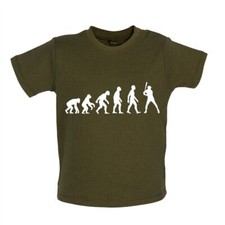 Evolution of Man Baseball - Baby T-Shirt / Babygrow - Base Ball Player Bat Love