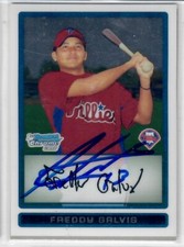Freddy Galvis Signed Autograph Baseball Card Bowman Chrome 2009 Rookie