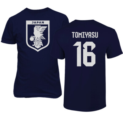  日本代表シャツ TOMIYASU 16 Japan Soccer #16 Takehiro Tomiyasu World Football Fan Adult and