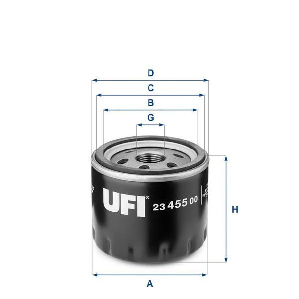 UFI ÖLfilter FüR Alfa Romeo 147/156 Fiat 500 Multipla Stilo Lancia Musa Lybra-image