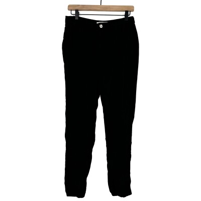 Zara Basic Z1975 Denim Women s Size 4 Small Solid Black Lightweight Casual Pants