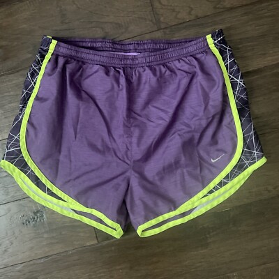 Nike Dri-Fit Tempo Womens Sz L Running Shorts Athletic Purple