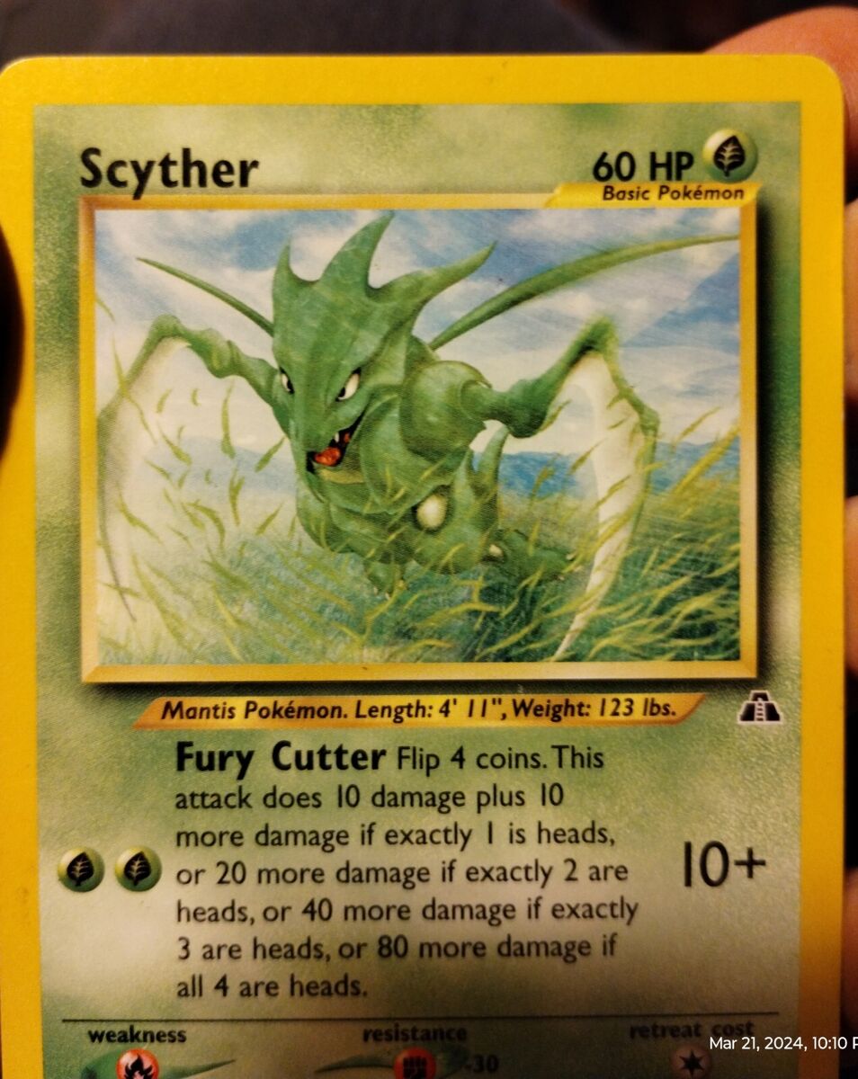 Pokemon Scyther Fury Cutter 1995-2001 46/75 | eBay Pokemon Scyther Fury Cutter 1995-2001 46/75 | eBay