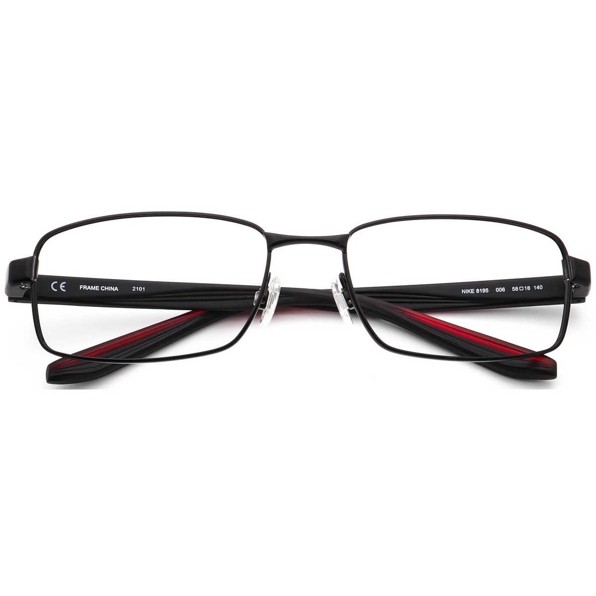 NWT Nike 8195 Black Rectangle 58mm Eyeglasses 1376c752-2be4-49e1-91a3-  main image 2