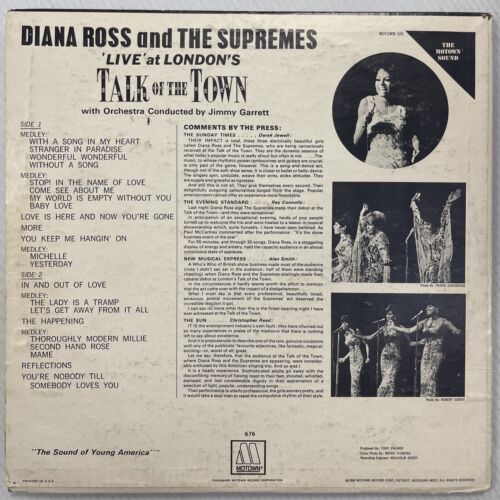 Diana Ross And The Supremes Live at Londons Talk Of The Town Motown MS 676 1968 - Picture 2 of 6