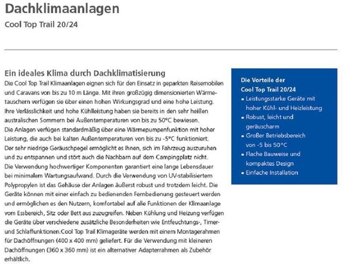 Webasto Klimaanlage Dachklimaanlage 220V Standklimaanlage Cool Top Trail 24 - Picture 3 of 9