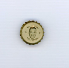 1964-1966 COKE BOTTLE CAP NFL FOOTBALL ROGER BROWN NFL ALL-STARS COCA-COLA