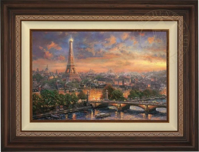 Thomas Kinkade Studios Paris City of Love 18 x 27 LE Canvas S/N Framed - Image 1 of 1