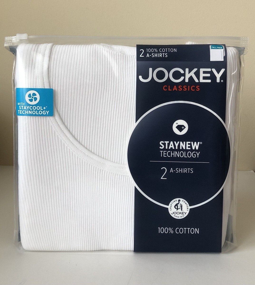 Camisole Homme Jockey Men's 100% Cotton Big Man A-shirt Tank - 3 Pack 2xl White Hanes Tank Top Men