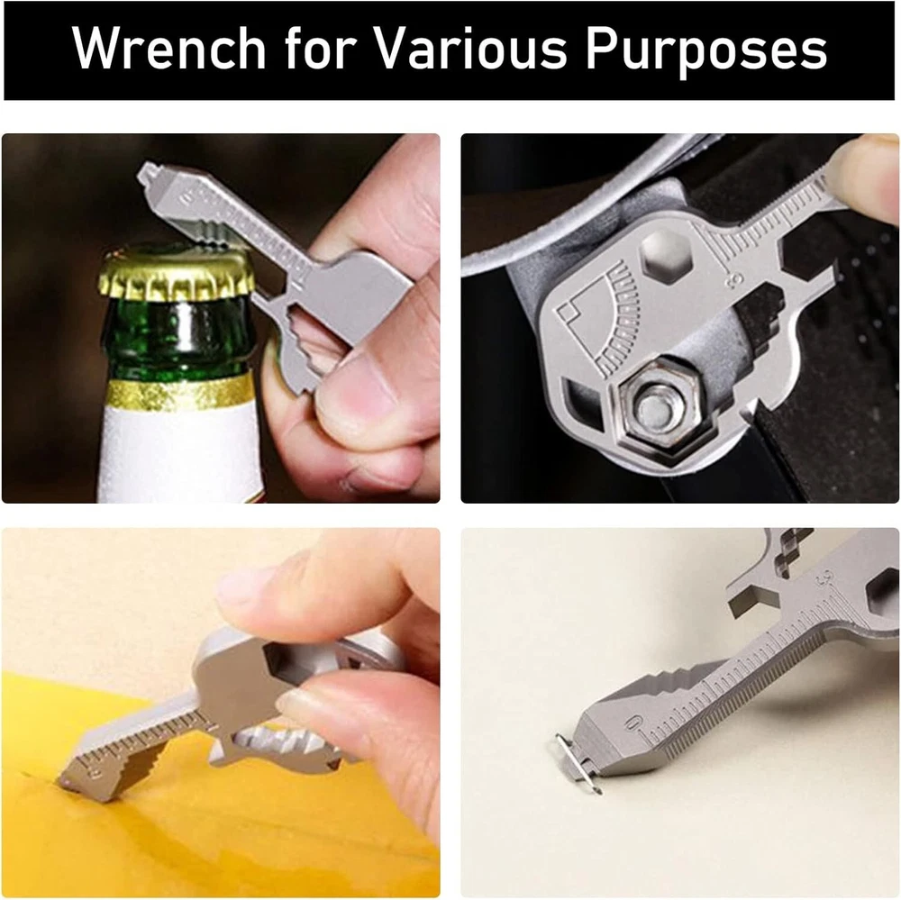 Bronze Multi-Tool Keychain Screwdriver for Camping Survival Outdoor Gear