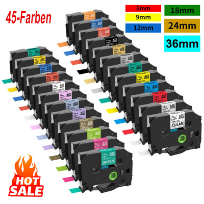 Schriftband für Brother P-Touch TZe-231 TZe-221 TZe-334 TZe-631 TZe-MQE31 MQ531