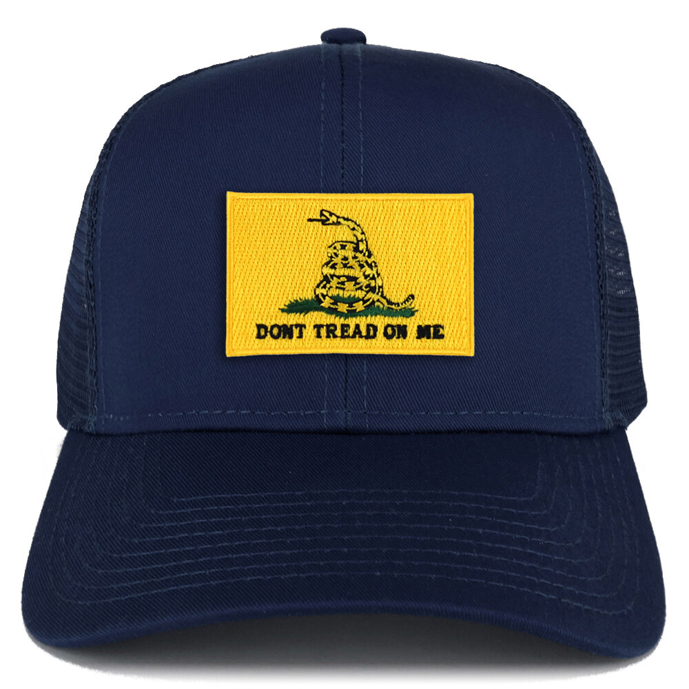 Don't Tread on Me Yellow Embroidered Patch Trucker Style Ball Cap-FREE  SHIPPING