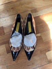 Marc Jacobs black/Leopard  kitty heel shoes Size 8