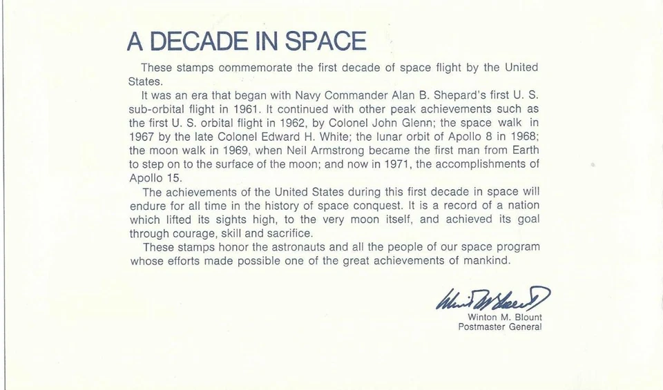 USA SC # 1435b United States In Space A Decade Of Achievements FDC . USPS - Image 4 of 4