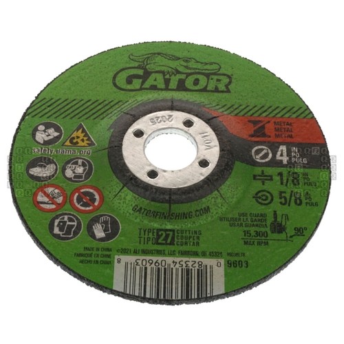 Gator 9603 4" GatorBlade Ruota di Taglio Abrasiva Ossido di Alluminio, Spessore 1/8", 5/8" - Foto 2 di 8