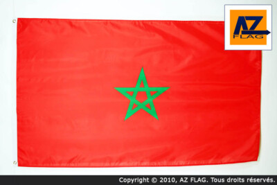 Bandera De Marruecos Grande 90x150 Cm - Poliéster Resistente - Para Interiores Y Exteriores