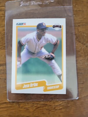 why is the 1990 fleer jose uribe card rare 1990 Fleer - #74 Jose Uribe RARE ERROR CARD WRONG DATE OF BIRTH