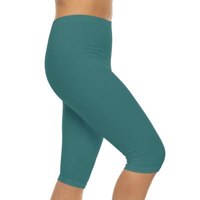 Teal Women’s Capri Leggings (AOP)