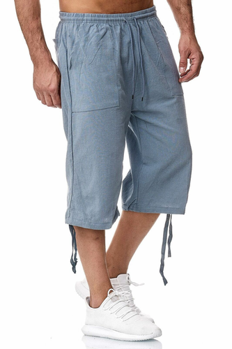Mens Casual Baggy Summer Beach Sweatpant Cotton Linen Pants Loose Sport Trousers - Picture 9 of 22
