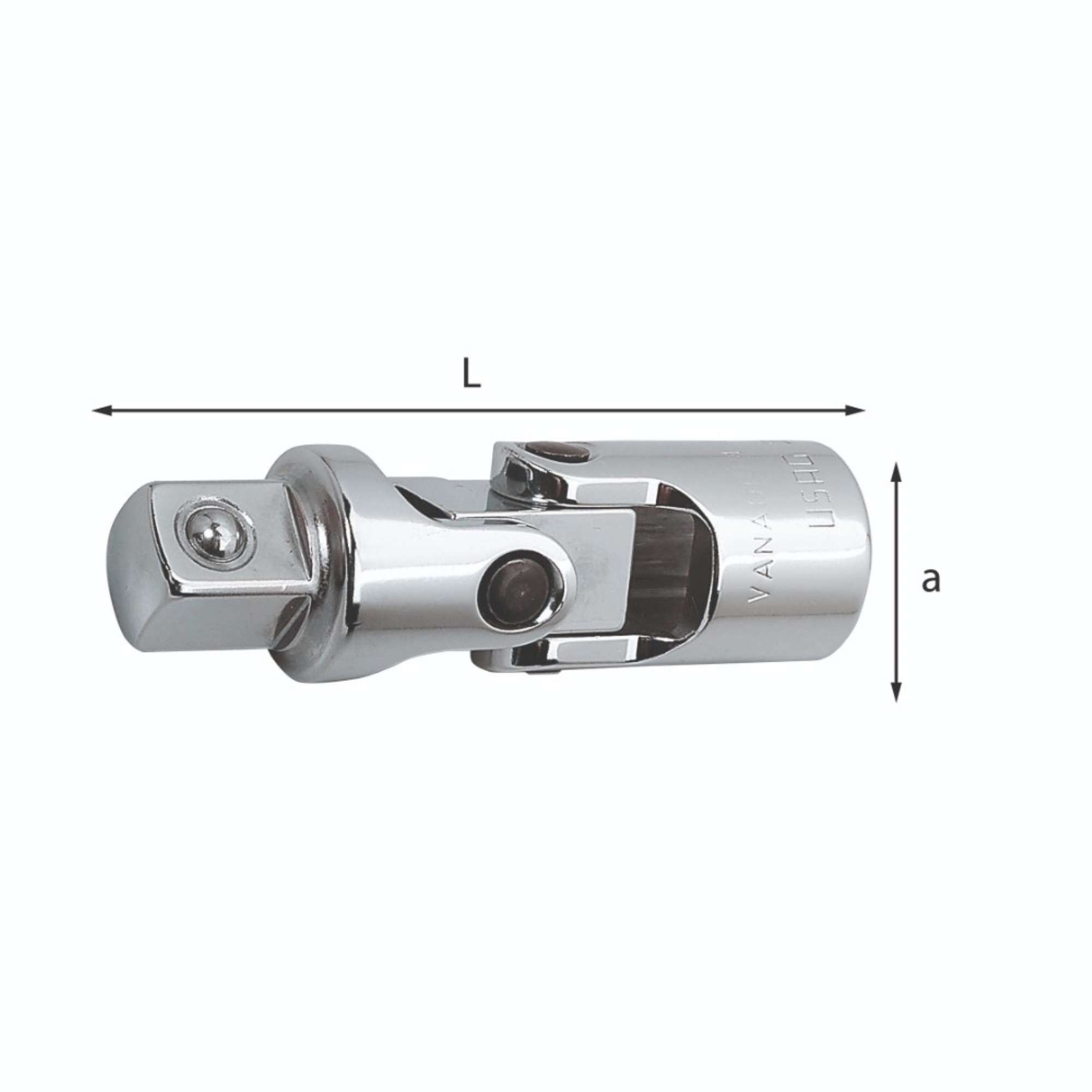 Snodo Cardanico 19170855 USAG 241 1/4 - Acciaio Cromo Vanadio L 40mm