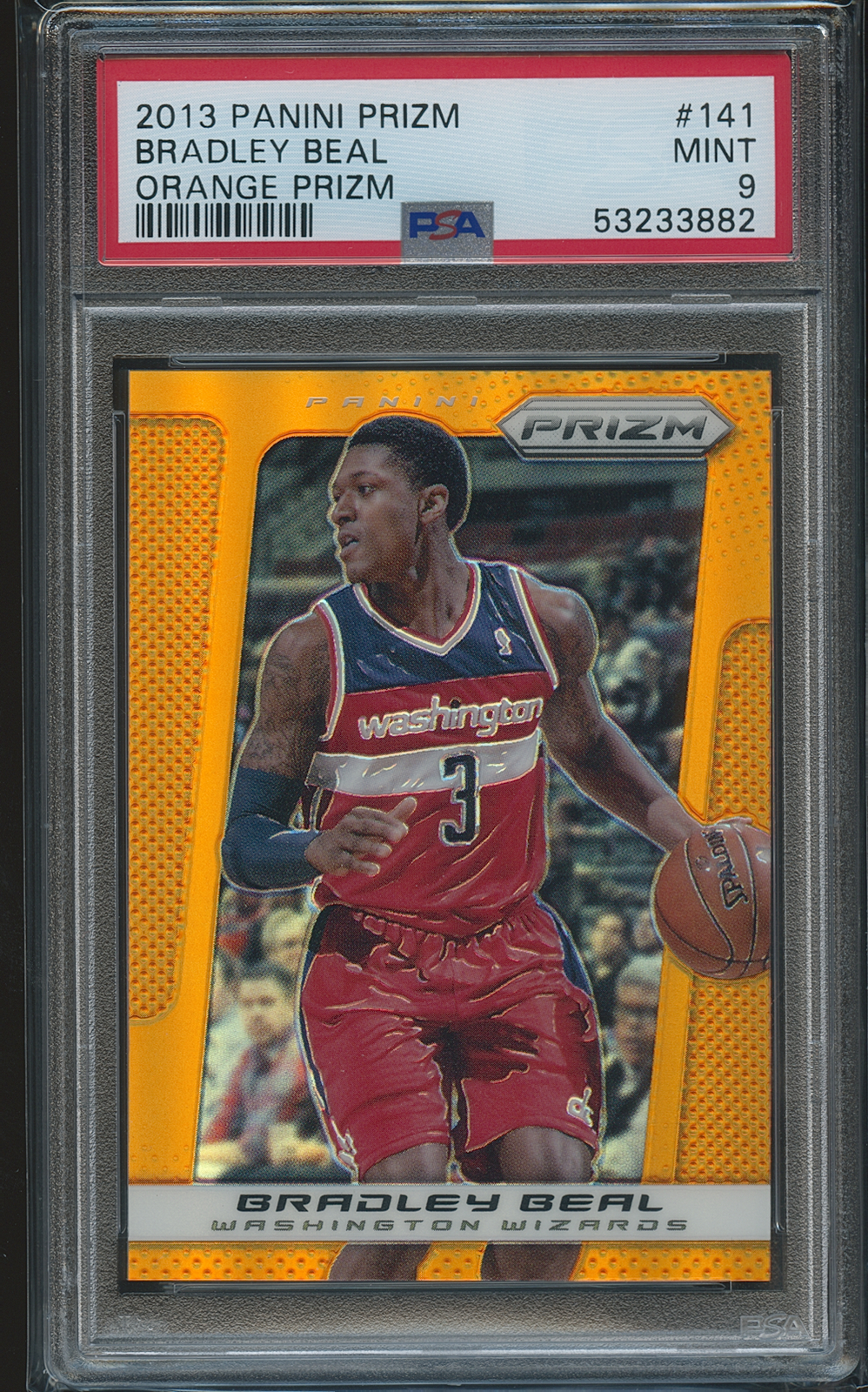 Bradley Beal 2013-14 Panini Prizm Orange 57/60 PSA 9 MINT