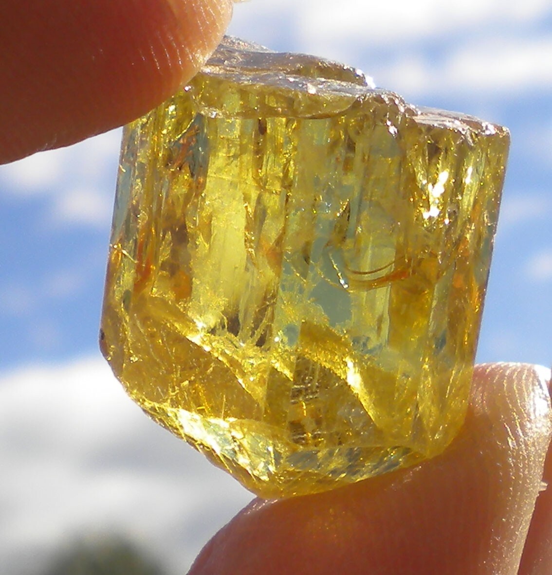 Yellow Apatite Crystal Display Specimen A grams APT2401
