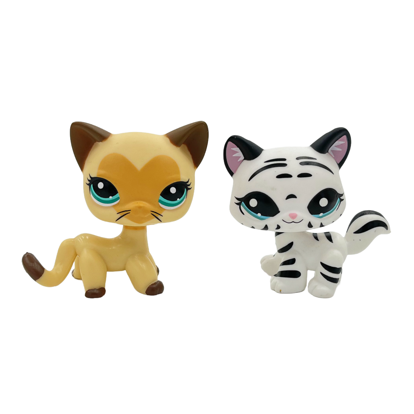 2pcs Littlest pet shop Toys girls bobble head short hair cats #3573 and #1498