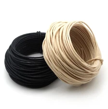 50'/ea. Black & White Gavitt Guitar Wire Cloth-covered Vintage-style Push Back