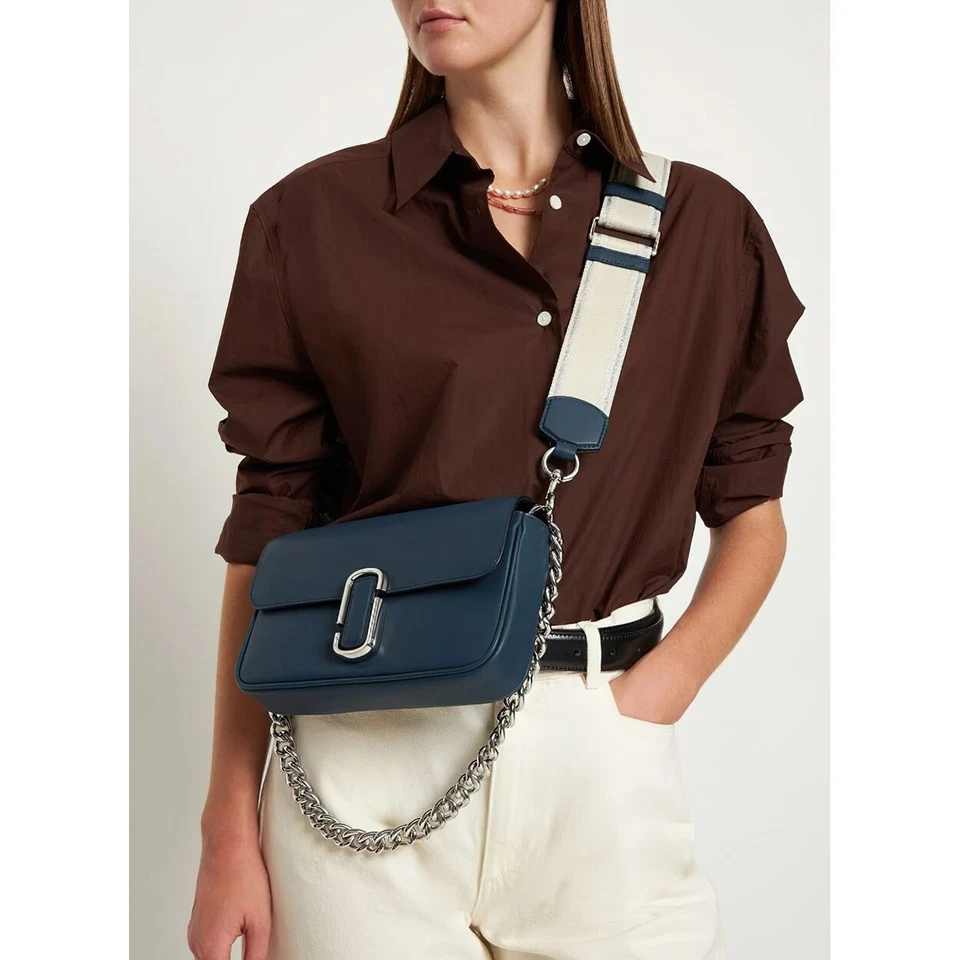 Bolso Bandolera Marc Jacobs Para Mujer The J Marc Azul Mar OS Foto 3 de 4