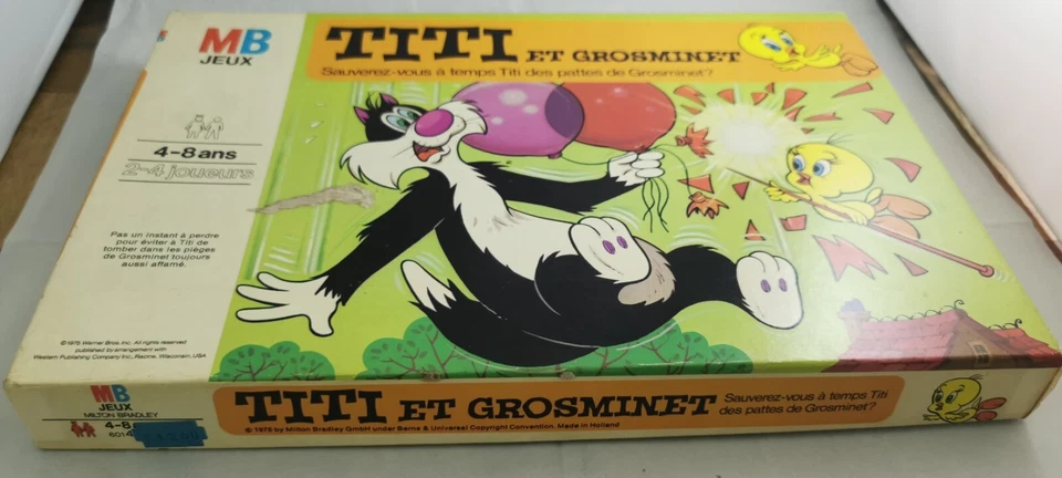 JEU DE SOCIETE " TITI ET GROMINET " PAR MB 1975 VINTAGE COLLECTION TRES RARE - Photo 2/4