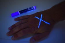 Opticz XL Blue Blacklight Reactive Large Tip Invisible UV Ink Security Marker