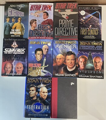 Star Trek Sci-Fi Paperback Hardcover Acceptable Lot Of 10