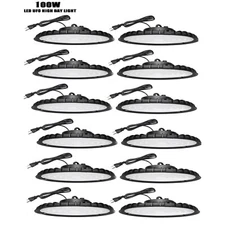 12PACK 100W UFO LED High Bay Light Factory Industrial Warehouse Commercial Light