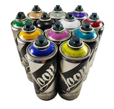Loop 400ml Premium Mural Spray Paint Artist Kit for Aerosol Art Unique Set of 12