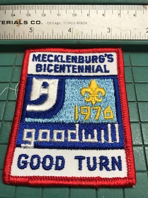 RARE MECKLENBURG'S  BSA  GOODWILL GOOD TURN  PATCH BOY SCOUT 1976