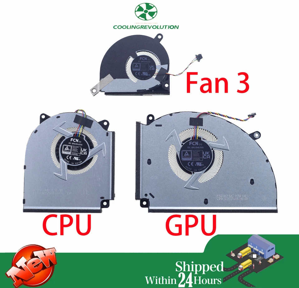 Laptop Cooling Fan for ASUS ROG Strix G18 G814J G814JI 13980-0EAGXHB8X30 - Image 2 of 2