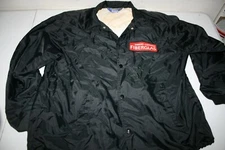 Vintage Owens Corning Fiberglas Black Mens L Windbreaker jacket Owens Corning 