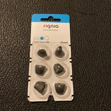 1 Pack of Siemens Signia Medium Size Closed Click Sleeves. 6 Sleeves/pack.