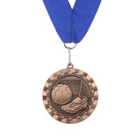 FußBall Medaille 3 Zoll Mit Halsband FüR Sportveranstaltungen, Bronze